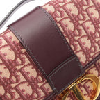 Dior Shoulder Bag 30 Montaigne Bordeaux Ivory Canvas Leather 30 Oblique — view 6