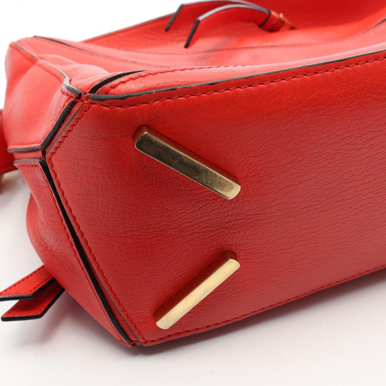 Loewe Handbag Puzzle Bag Small 2-Way Red Leather — view 7