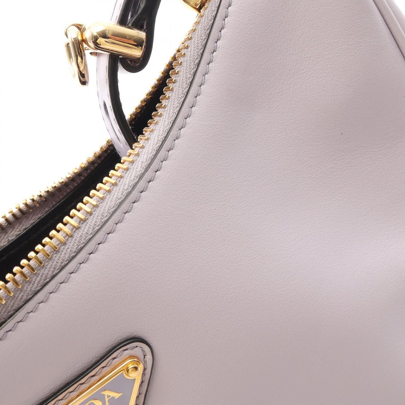 Prada Soft Calfskin Ake 2-Way Lavender Leather Ake Small Handbag — view 5