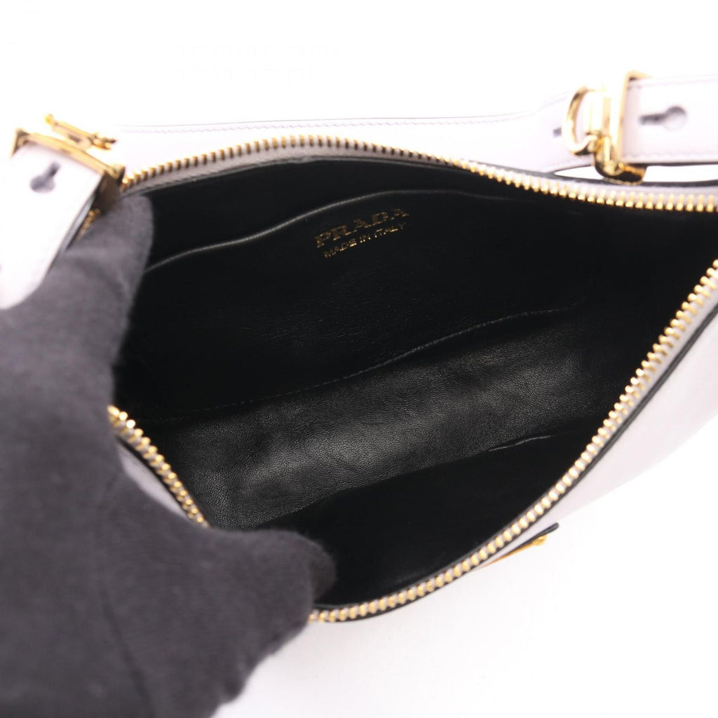 Prada Soft Calfskin Ake 2-Way Lavender Leather Ake Small Handbag — view 3