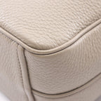 Prada Shoulder Bag Vitello Phenix Gray Leather Metal Logo — view 6