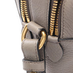 Prada Shoulder Bag Vitello Phenix Gray Leather Metal Logo — view 8
