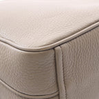 Prada Shoulder Bag Vitello Phenix Gray Leather Metal Logo — view 7