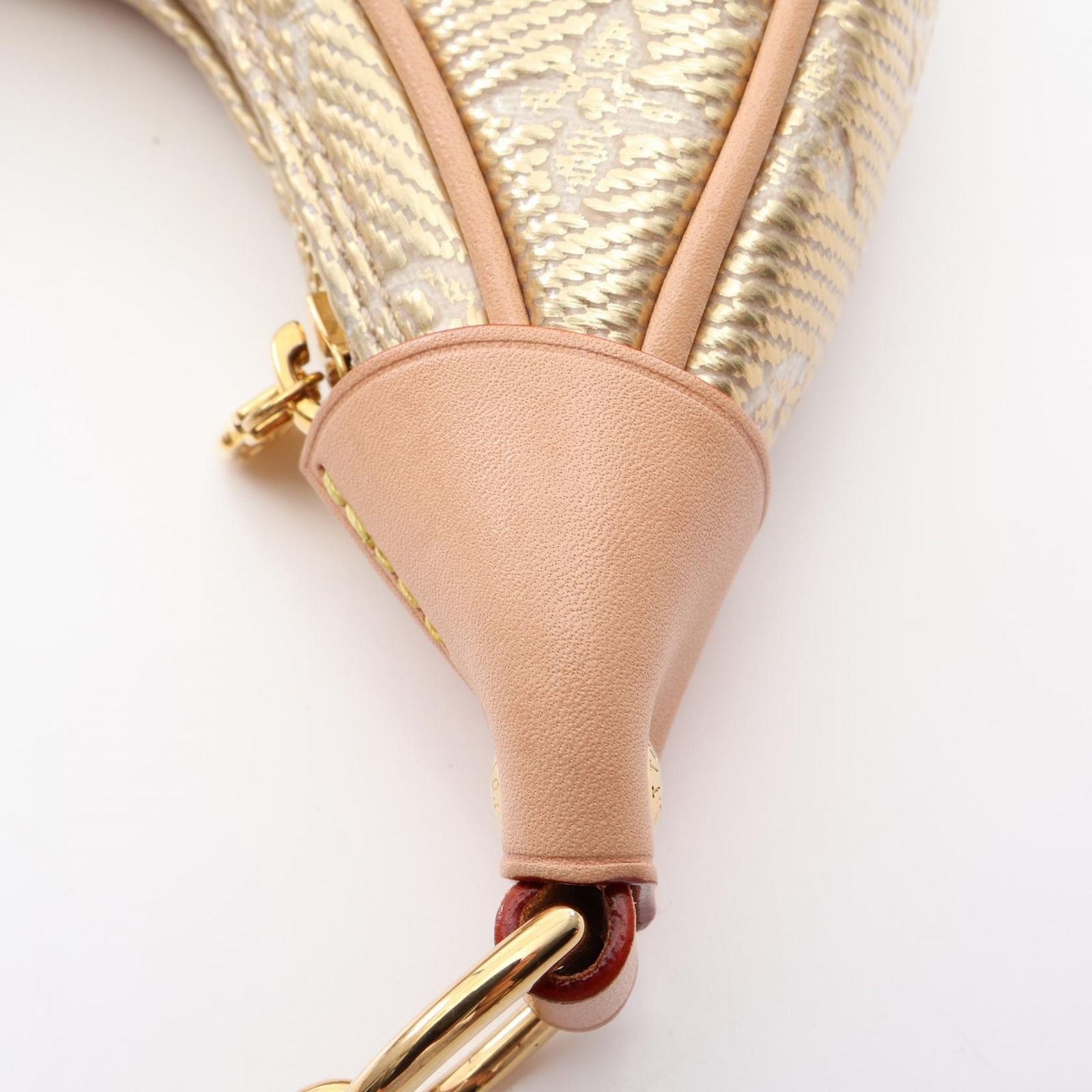Louis Vuitton Shoulder Bag Loop Monogram Laminated Jacquard 2-Way Gold Canvas — view 5