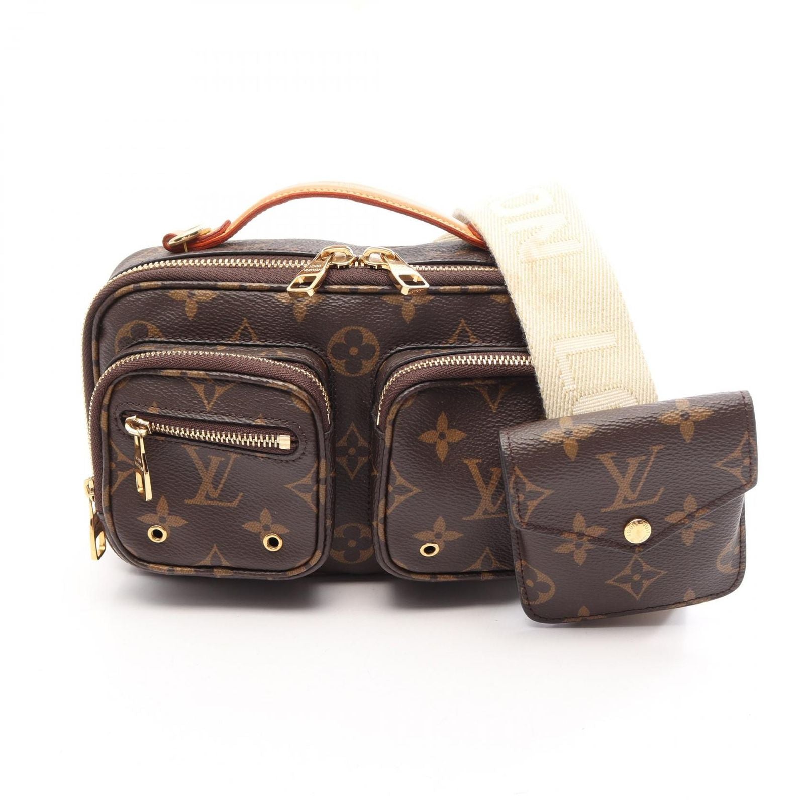 Louis Vuitton Handbag Utility Crossbody Monogram 2-Way Canvas Leather