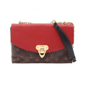 Louis Vuitton Shoulder Bag Sun Placido Monogram Cerise Canvas Leather