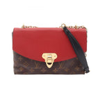 Louis Vuitton Shoulder Bag Sun Placido Monogram Cerise Canvas Leather