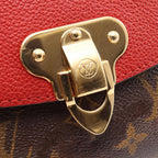 Louis Vuitton Shoulder Bag Sun Placido Monogram Cerise Canvas Leather — view 8