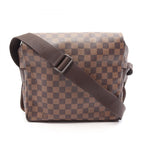 Louis Vuitton Shoulder Bag Naviglio Damier Ebene Canvas Leather