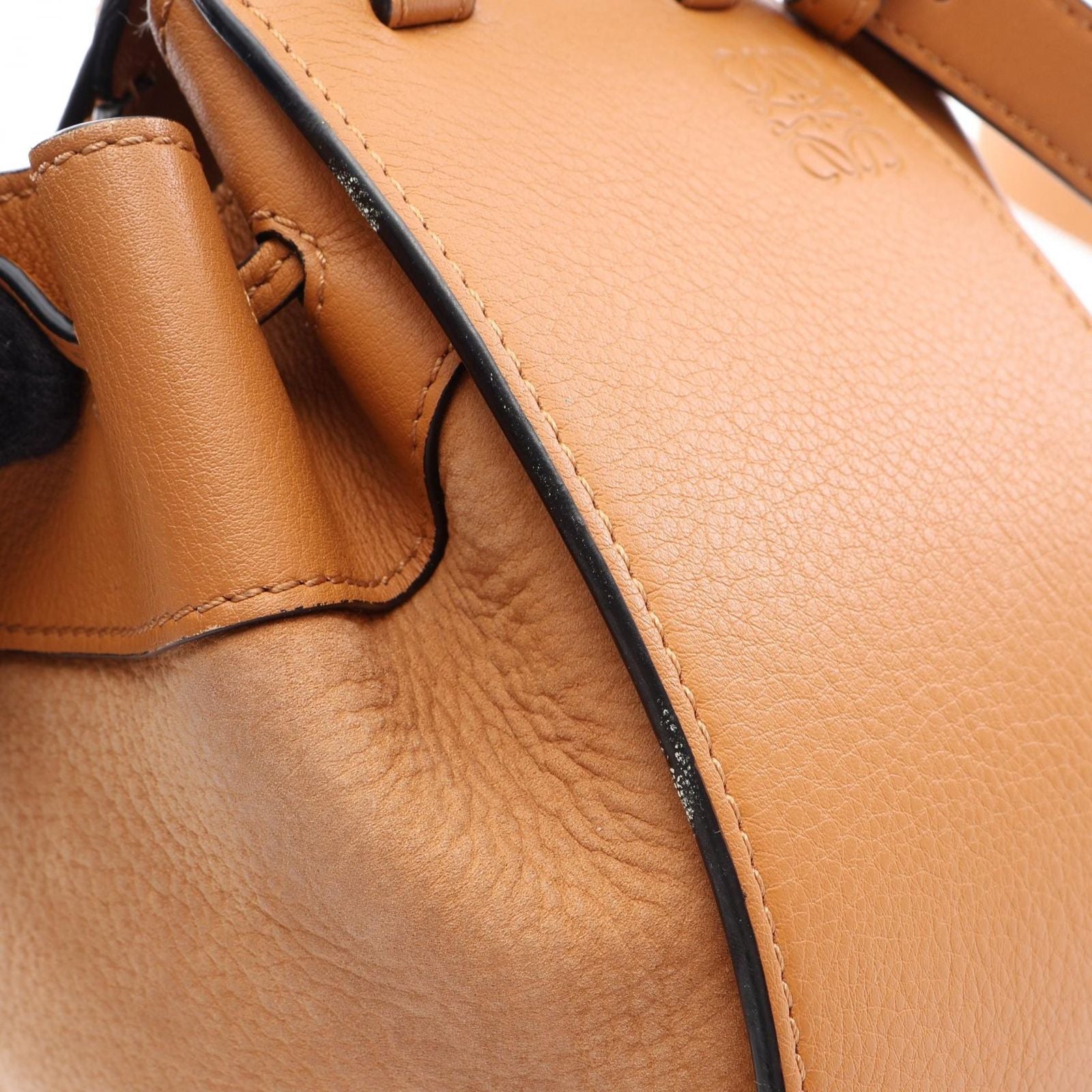 Loewe Handbag Hammock Drawstring Bag Mini 2-Way Brown Leather — view 5