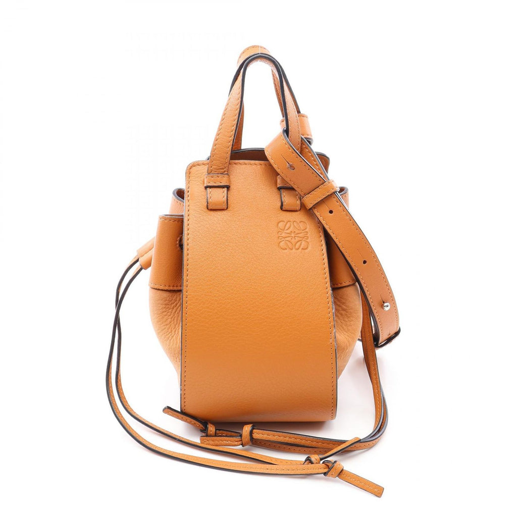 Loewe Handbag Hammock Drawstring Bag Mini 2-Way Brown Leather