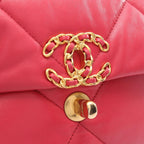 Chanel Shoulder Bag 19 Dizeneuf Quilted 2-Way Pink Lambskin 19 Chain — view 8