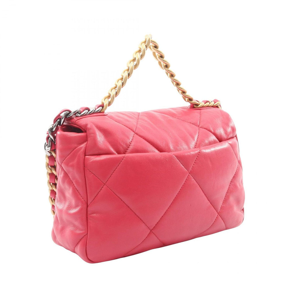 Chanel Shoulder Bag 19 Dizeneuf Quilted 2-Way Pink Lambskin 19 Chain — view 2