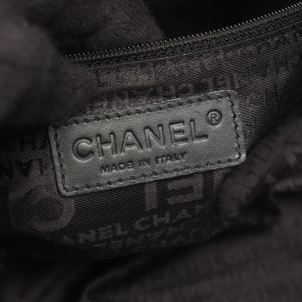 Chanel Choco Bar Black Leather Boston Bag — view 4