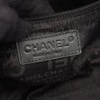 Chanel Choco Bar Black Leather Boston Bag — view 4