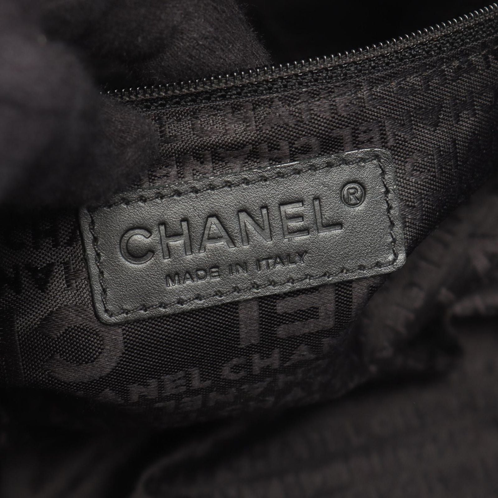 Chanel Choco Bar Black Leather Boston Bag — view 4