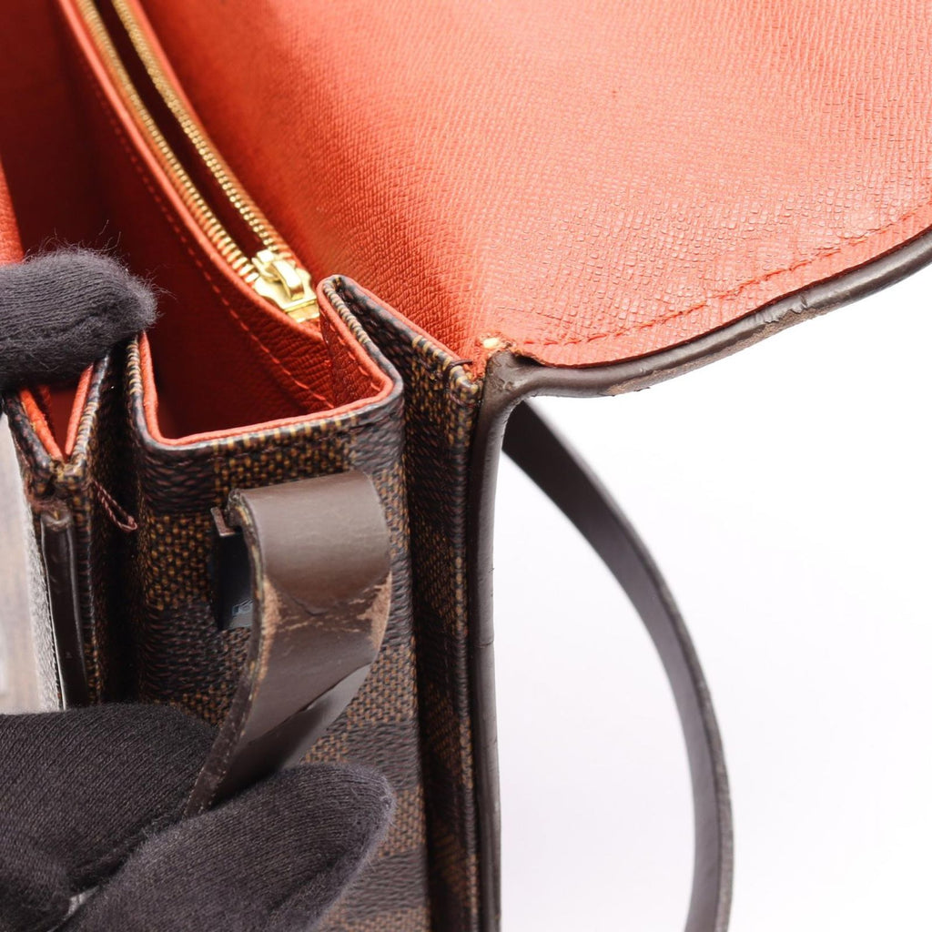 Louis Vuitton Shoulder Bag Tribeca Carre Damier Ebene Canvas Leather — view 8