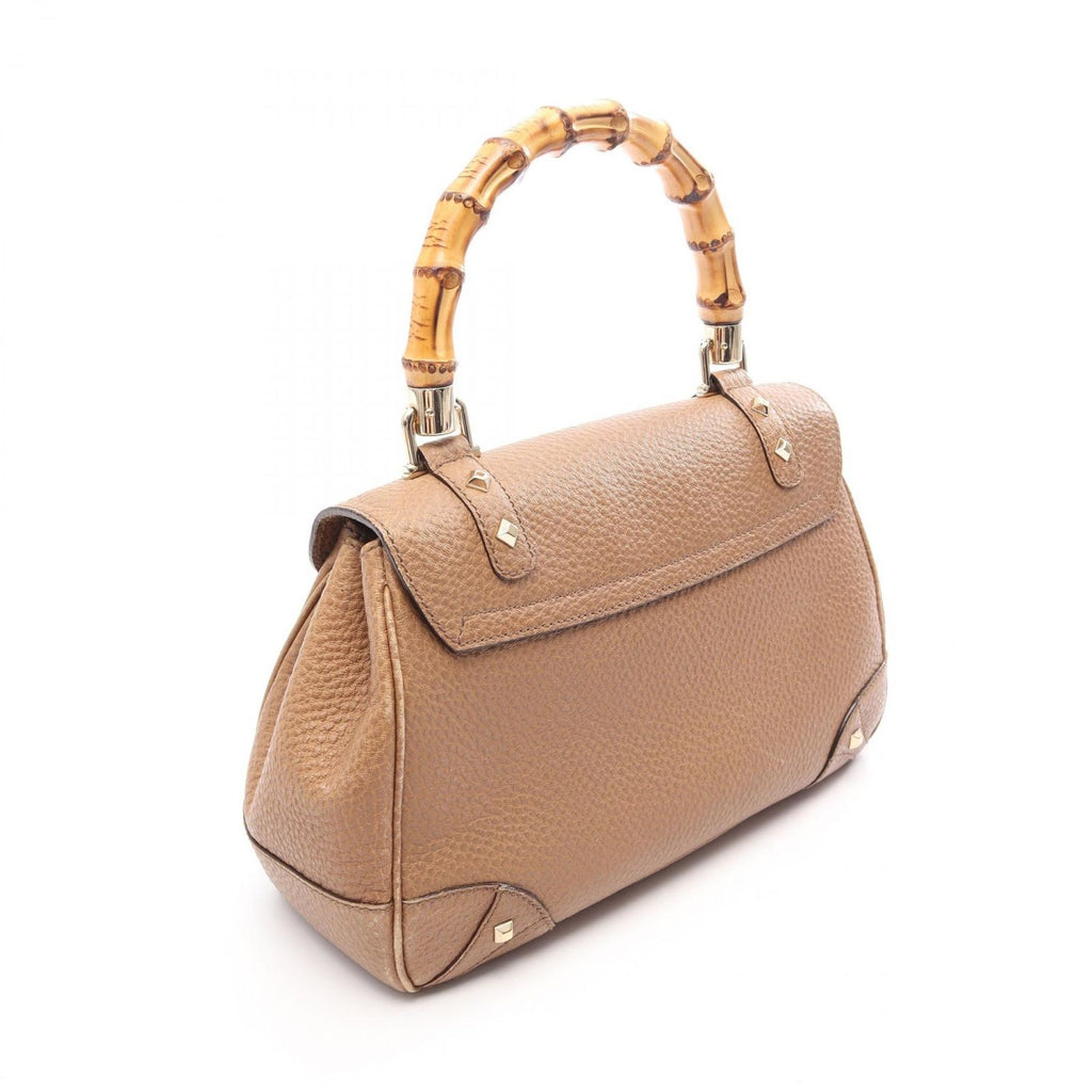 Gucci Bamboo Beige Leather Handbag — view 2