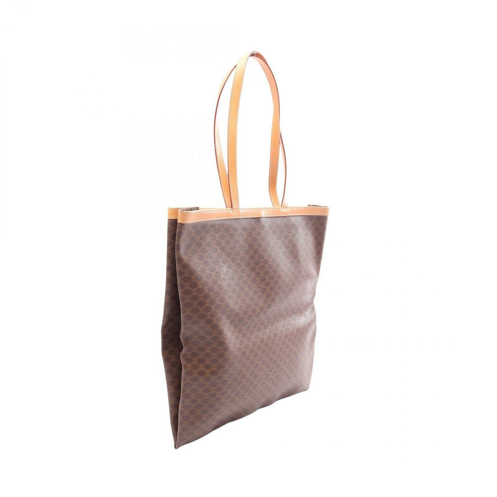Celine Tote Bag Macadam Brown Canvas Leather — view 2