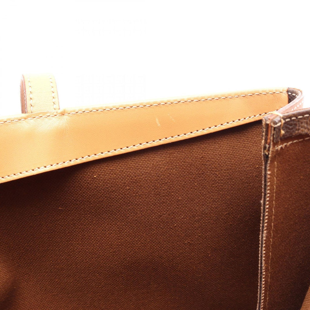 Celine Tote Bag Macadam Brown Canvas Leather — view 5