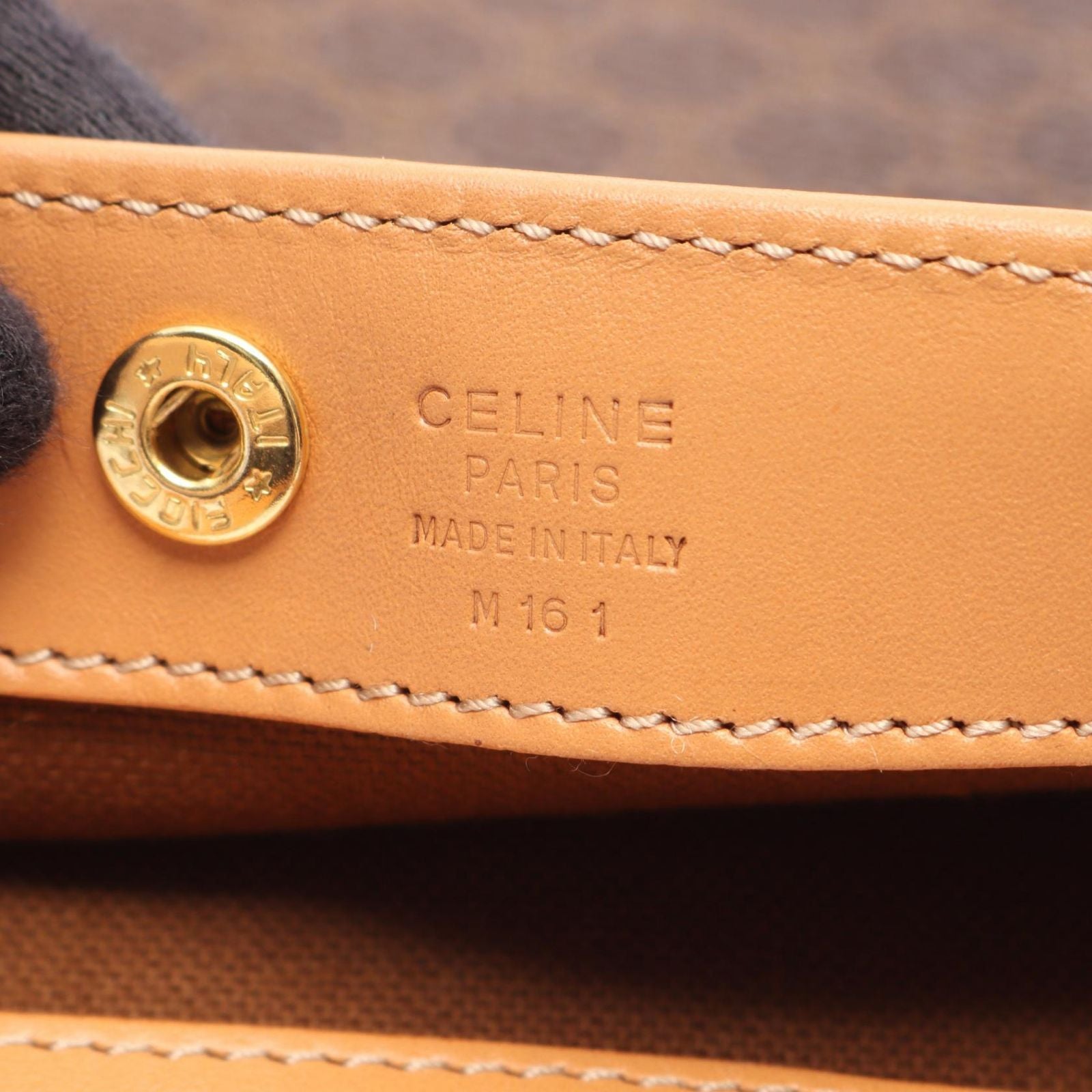 Celine Tote Bag Macadam Brown Canvas Leather — view 4