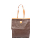 Celine Tote Bag Macadam Brown Canvas Leather