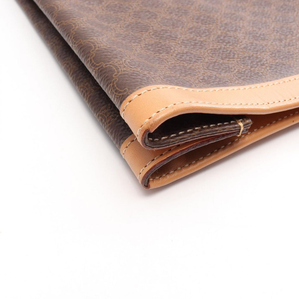 Celine Tote Bag Macadam Brown Canvas Leather — view 8
