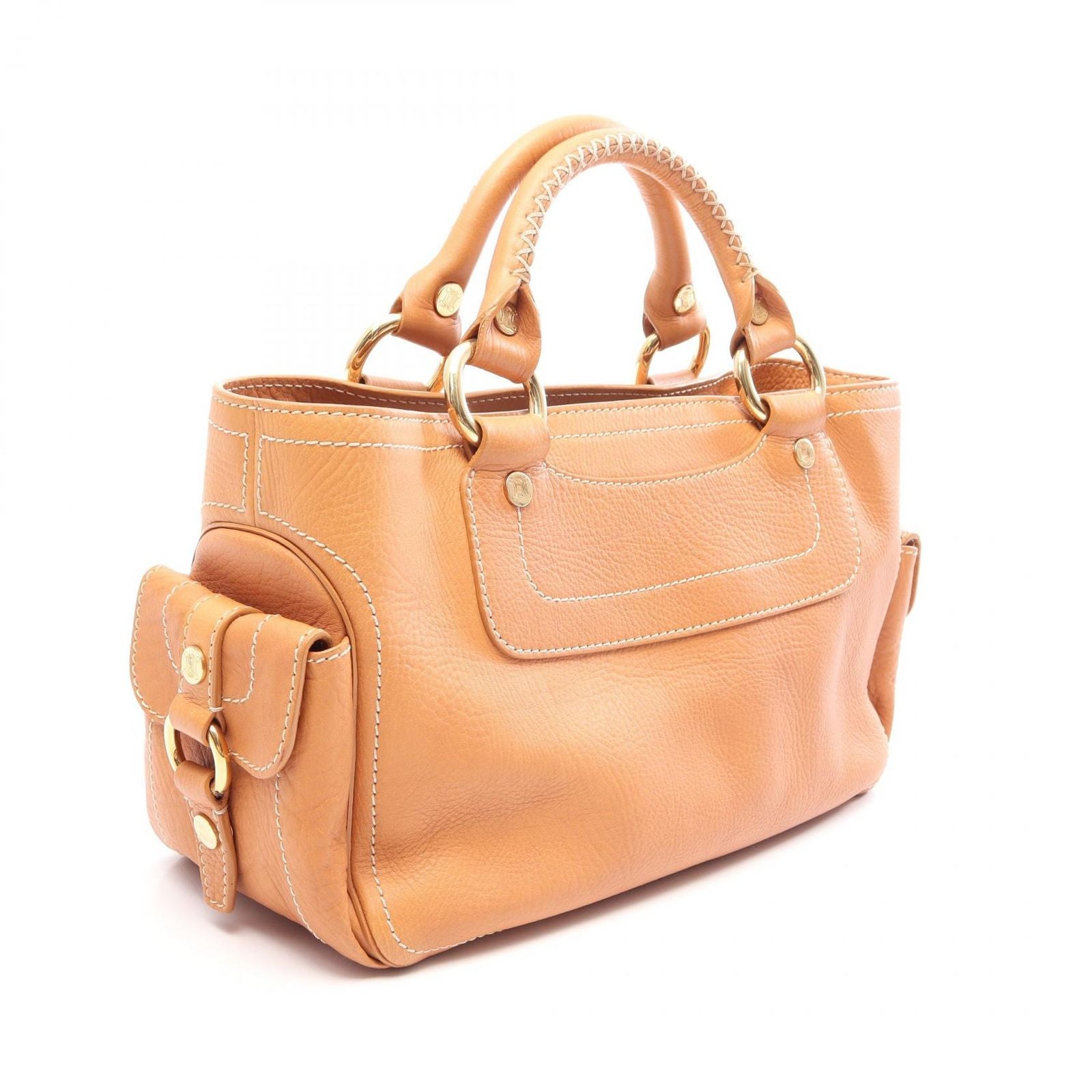 Celine Handbag Boogie Bag Beige Leather — view 2
