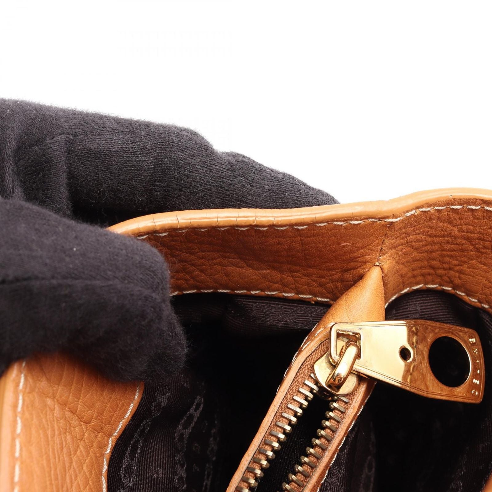 Celine Handbag Boogie Bag Beige Leather — view 8