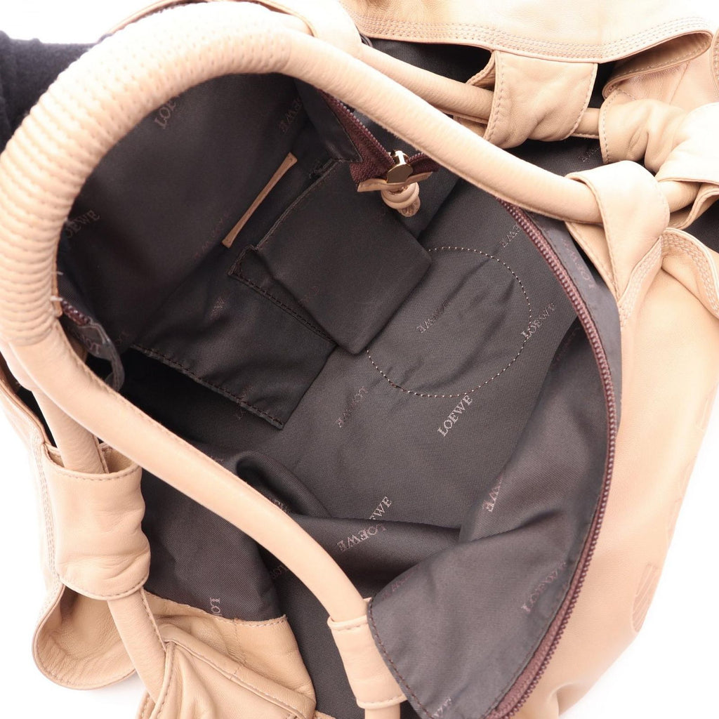 Loewe Anagram Nappa Aire Beige Leather Handbag — view 3