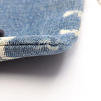 Celine Clutch Triomphe Indigo Blue Denim Leather — view 7