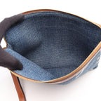 Celine Clutch Triomphe Indigo Blue Denim Leather — view 3