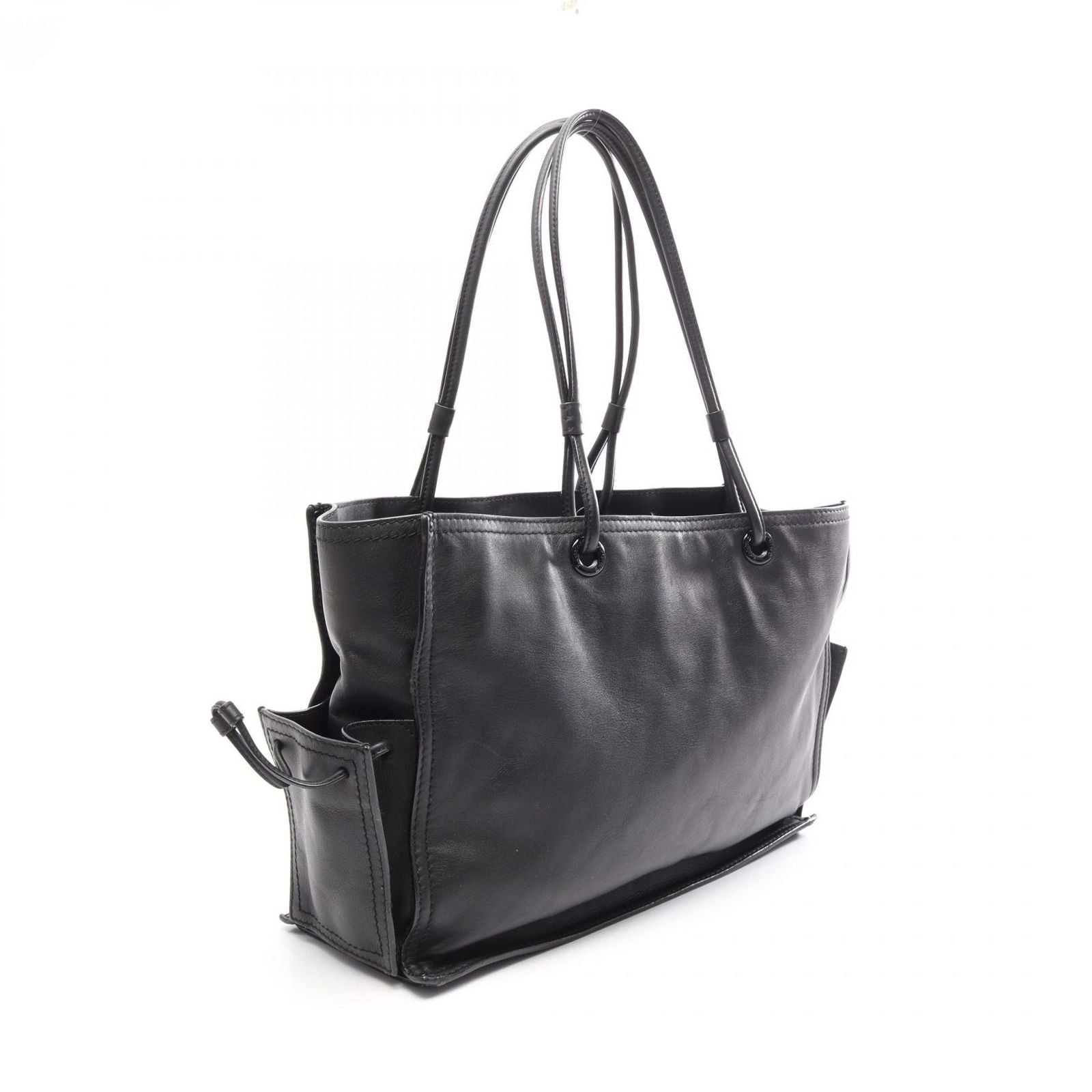 Loewe Tote Bag Crown Logo Black Leather — view 2
