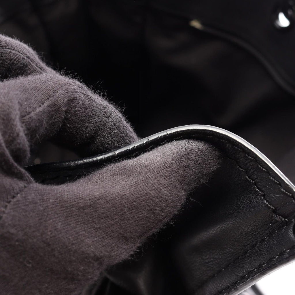 Loewe Tote Bag Crown Logo Black Leather — view 8