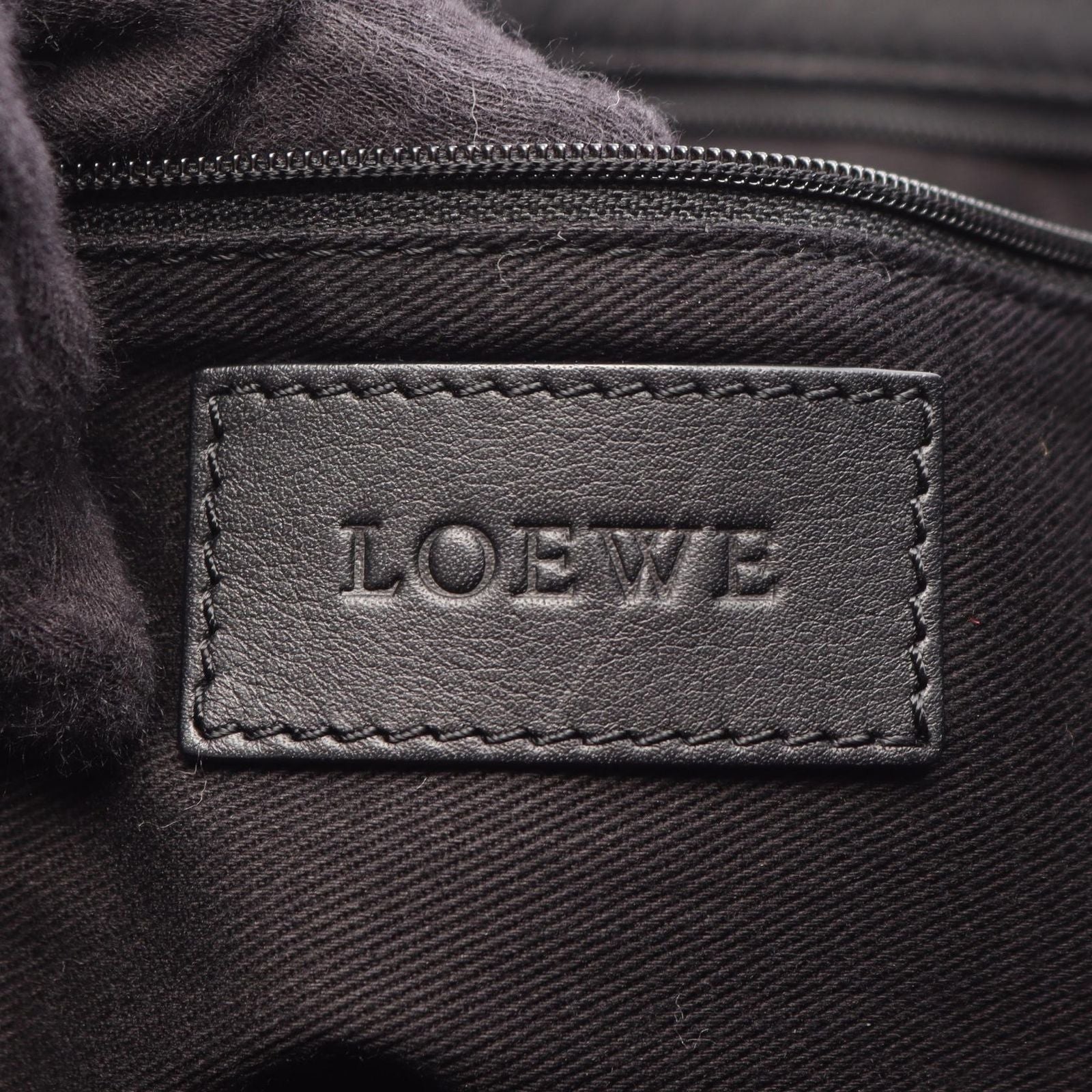 Loewe Tote Bag Crown Logo Black Leather — view 4