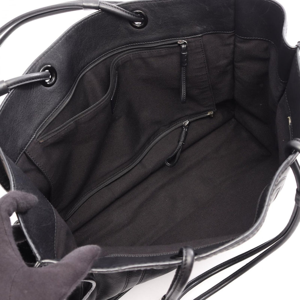 Loewe Tote Bag Crown Logo Black Leather — view 3