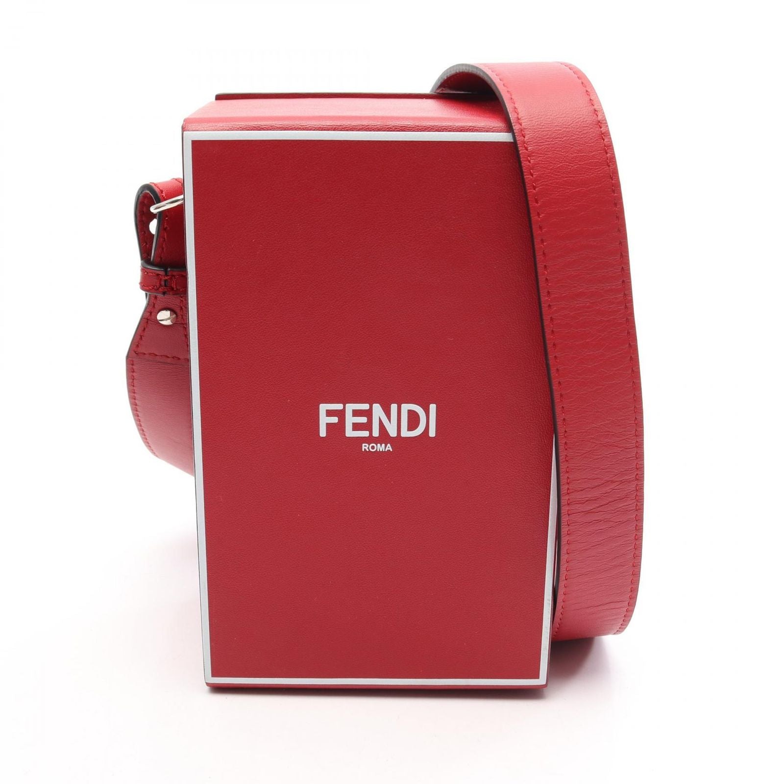 Fendi Shoulder Bag Box Red Leather