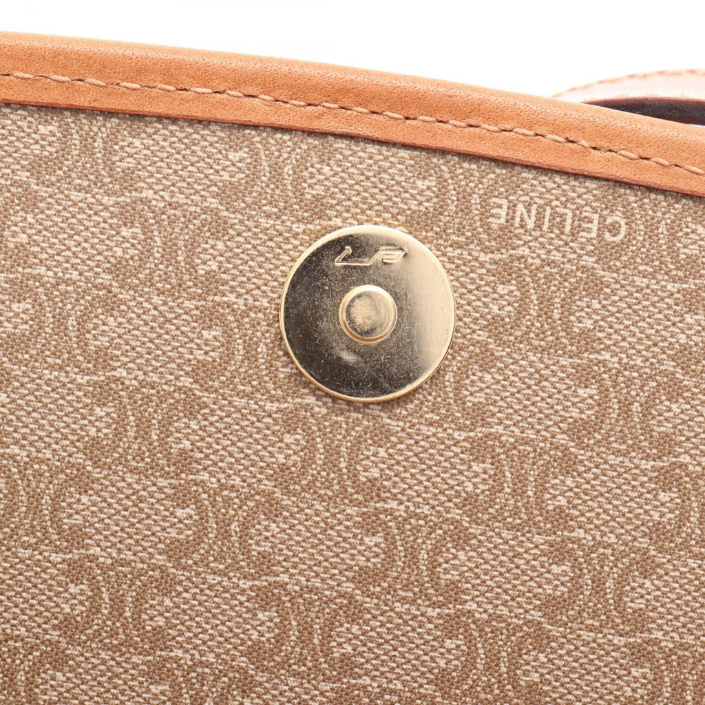 Celine Macadam Beige Brown Canvas Leather Handbag — view 6
