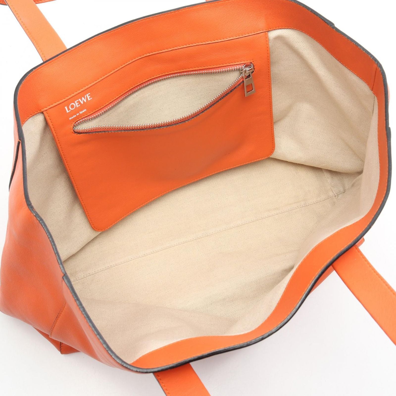 Loewe Tote Bag Anagram Orange Leather — view 3
