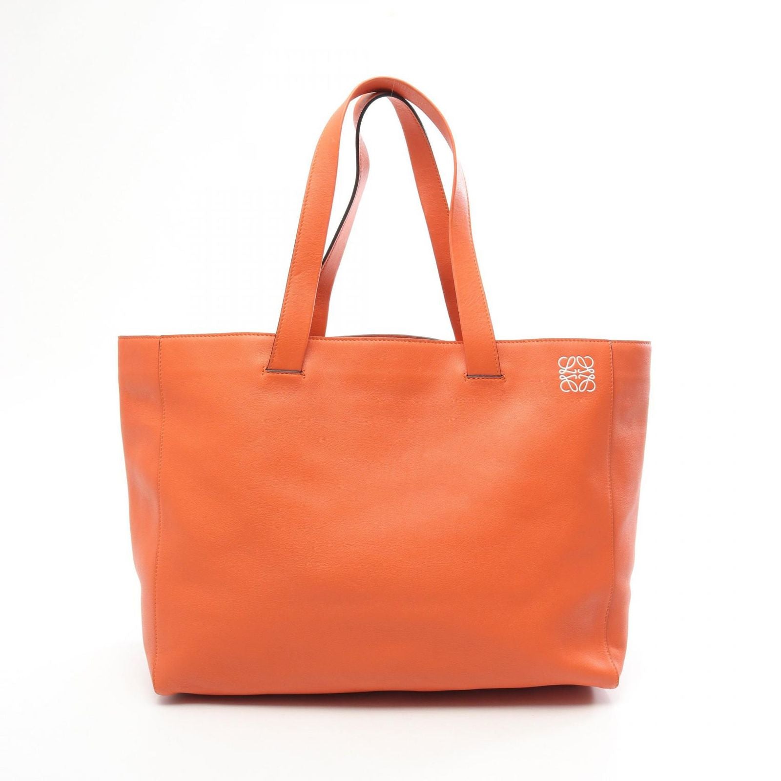 Loewe Tote Bag Anagram Orange Leather