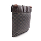 Loewe Shoulder Bag Anagram Brown Canvas Leather — view 2