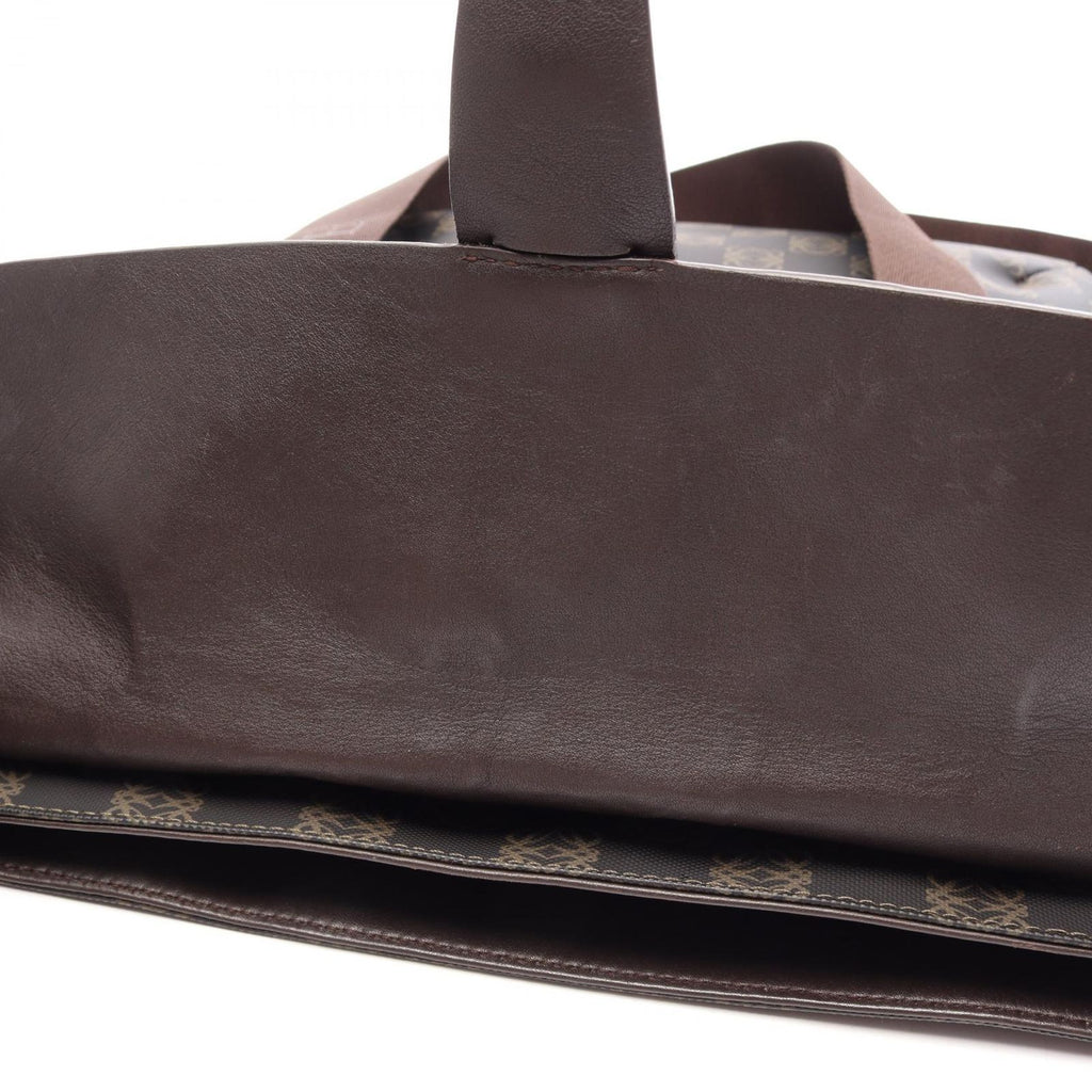 Loewe Shoulder Bag Anagram Brown Canvas Leather — view 6