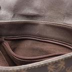 Loewe Shoulder Bag Anagram Brown Canvas Leather — view 5