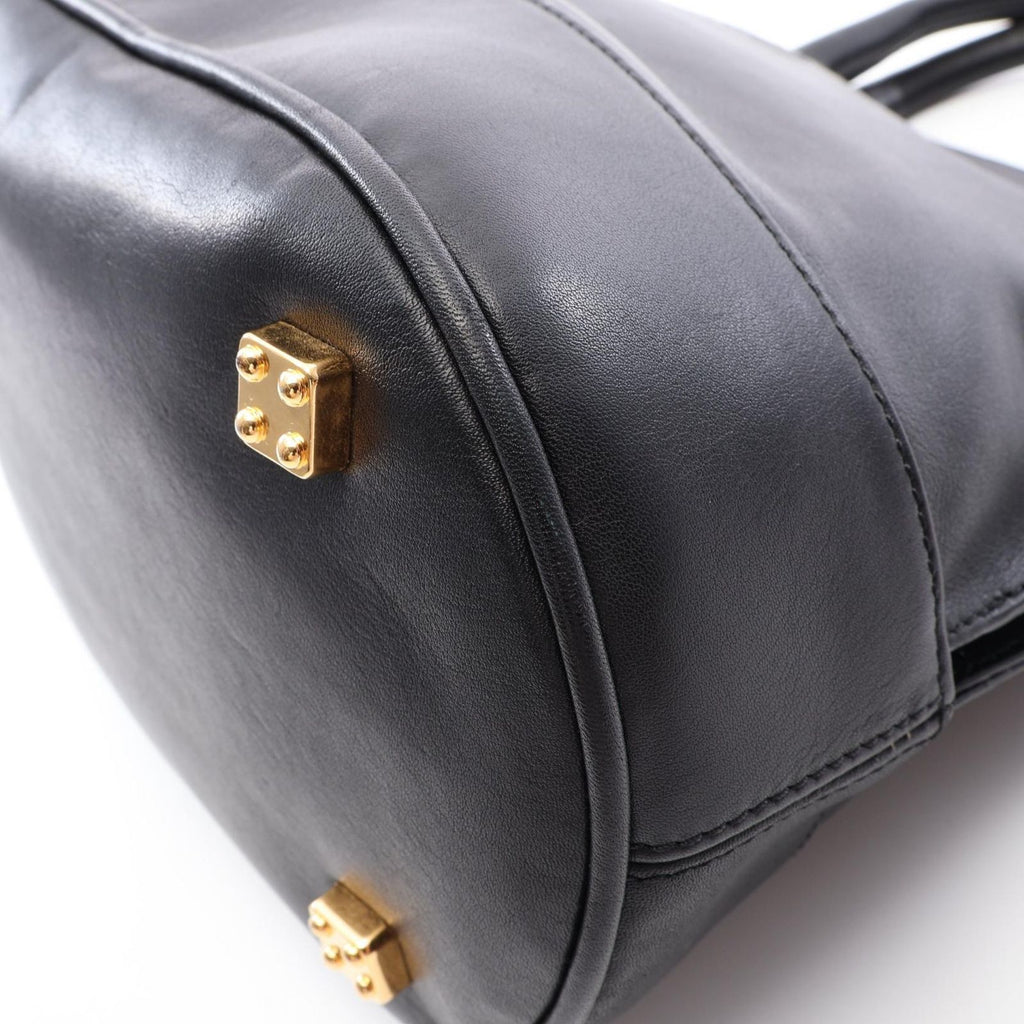 Loewe Anagram 2-Way Black Leather Handbag — view 7