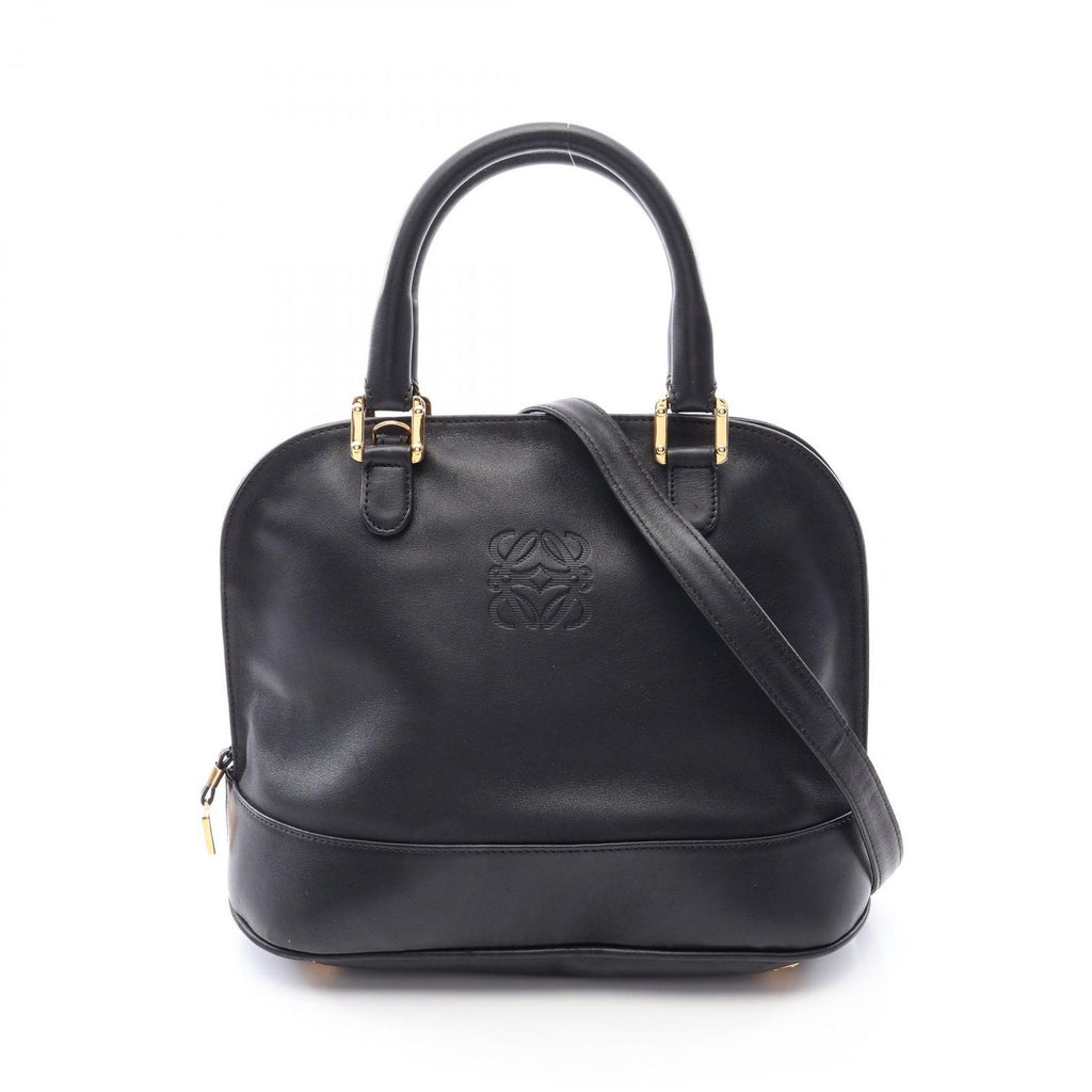 Loewe Anagram 2-Way Black Leather Handbag