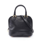 Loewe Anagram 2-Way Black Leather Handbag