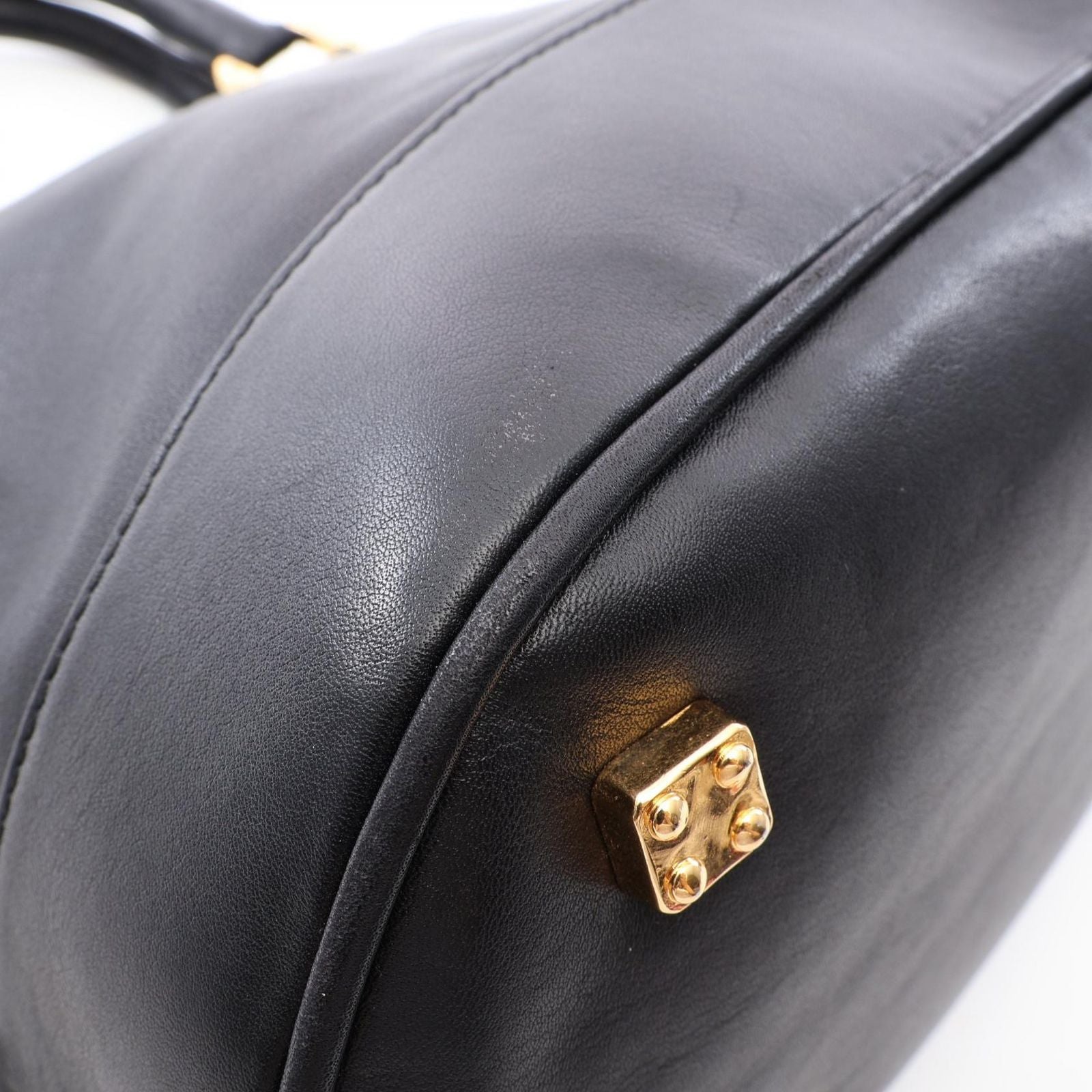 Loewe Anagram 2-Way Black Leather Handbag — view 6
