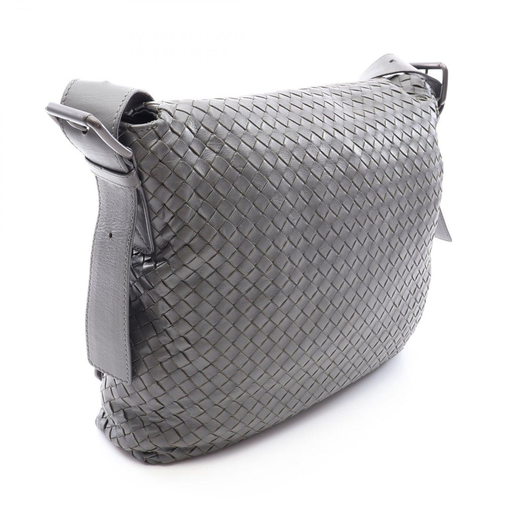 Bottega Veneta Shoulder Bag Intrecciato Gray Leather — view 2