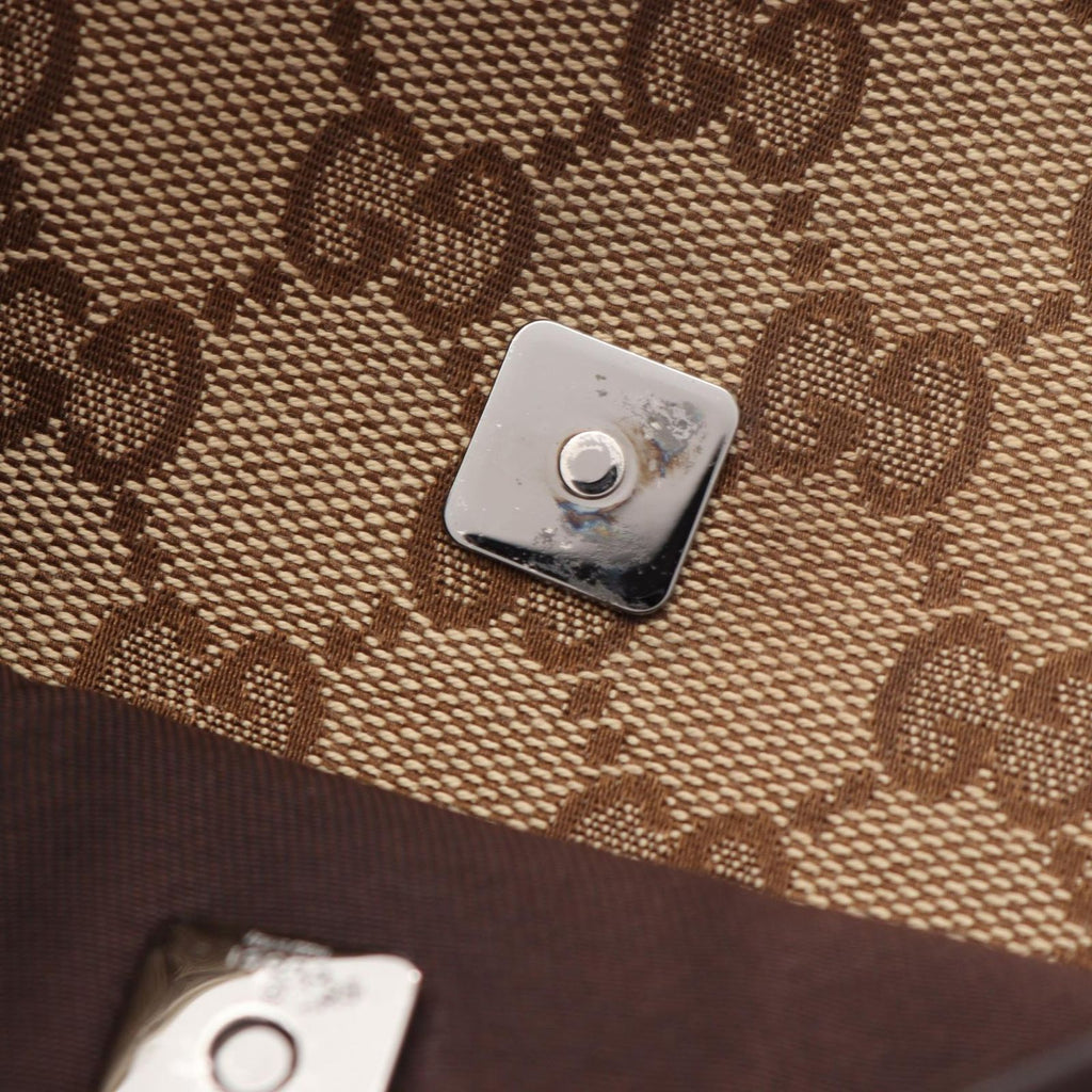 Gucci Shoulder Bag GG Campus Beige Brown Leather — view 5