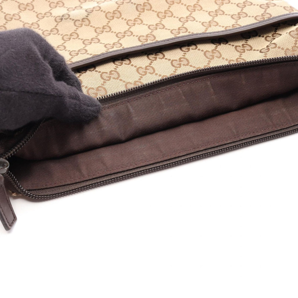 Gucci Shoulder Bag GG Campus Beige Brown Leather — view 7